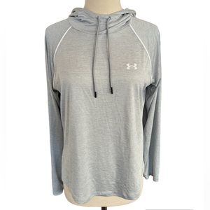 Under Armour Hoodie Women’s Gray Loose Long Sleeve Workout Lightweight Size M